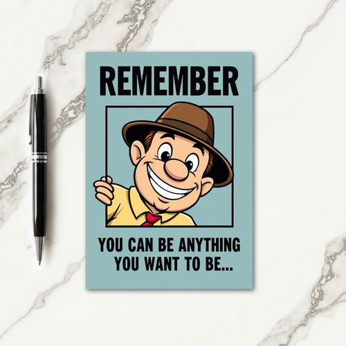 Joyful Stylized Man Birthday Card