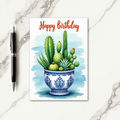 Joyful Succulent Birthday Card