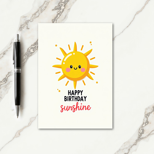 Joyful Sun Birthday Card