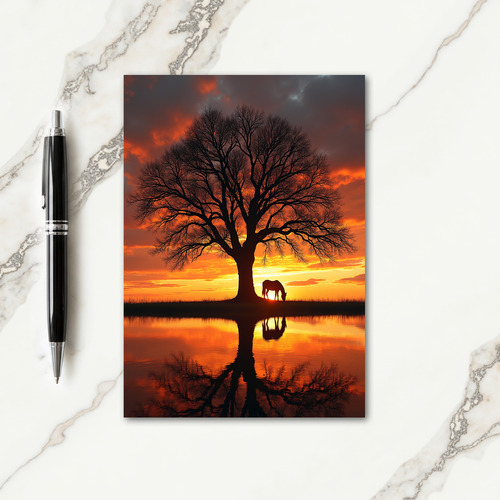 Joyful Sunset Tree Card