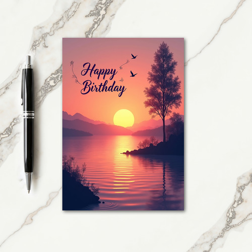 Joyful Sunset View Card