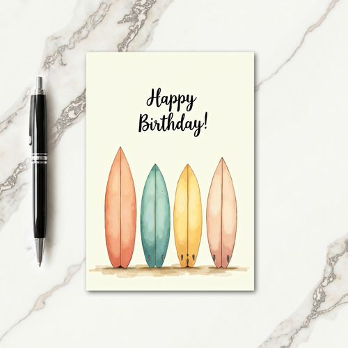 Joyful Surfboard Card