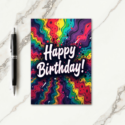 Joyful Swirl Art Card
