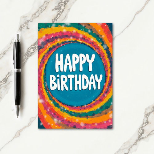 Joyful Swirl Birthday Card