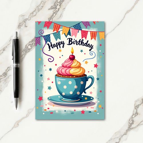 Joyful Teacup Treat Card