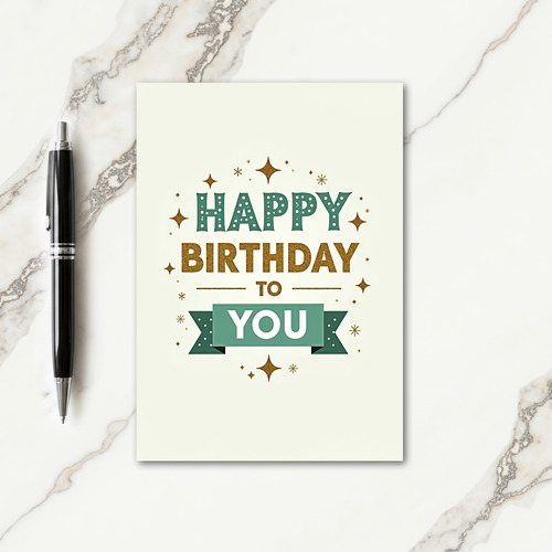 Joyful Teal Gold Card