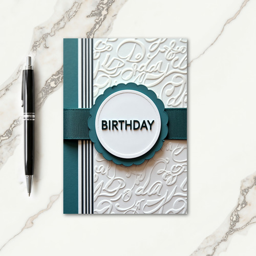 Joyful Teal Ribbon Card