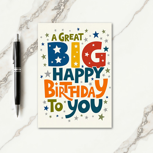 Joyful Text Birthday Card