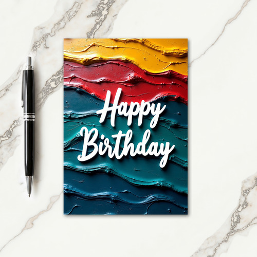 Joyful Textured Swirls Card