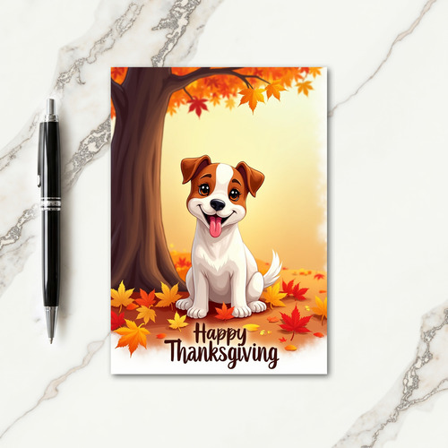 Joyful Thanksgiving Dog Card thumbnail