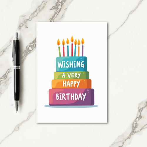 Joyful Tiered Cake Card