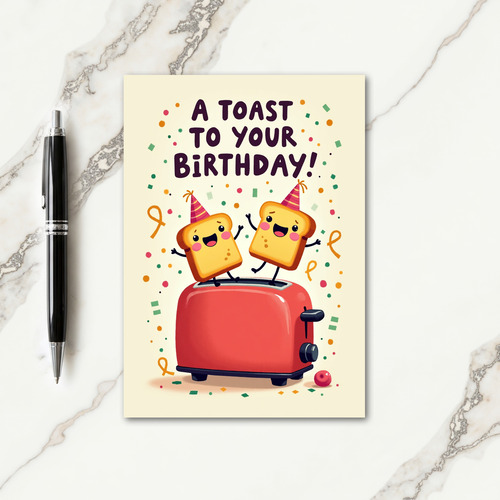 Joyful Toaster Birthday Card