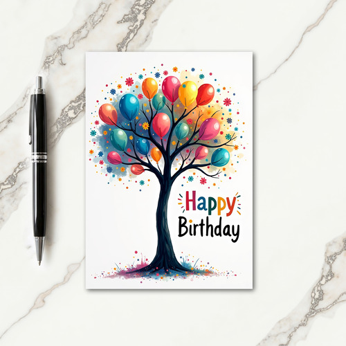 Joyful Tree Birthday Card