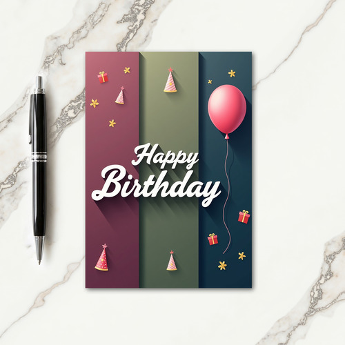 Joyful Triptych Birthday Card