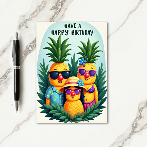 Joyful Tropical Fruit Card