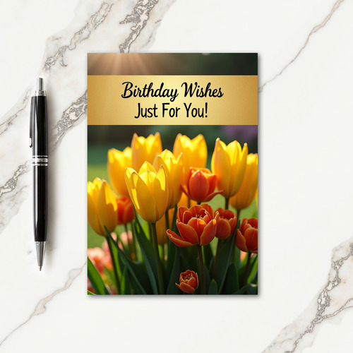 Joyful Tulip Birthday Card