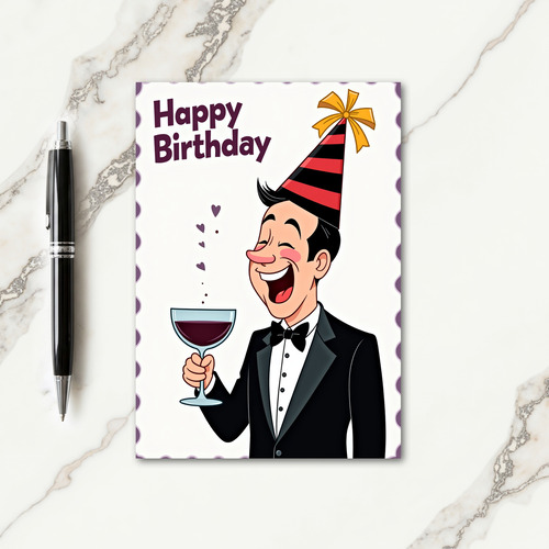 Joyful Tuxedo Birthday Card