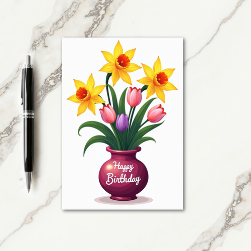 Joyful Vibrant Bouquet Card