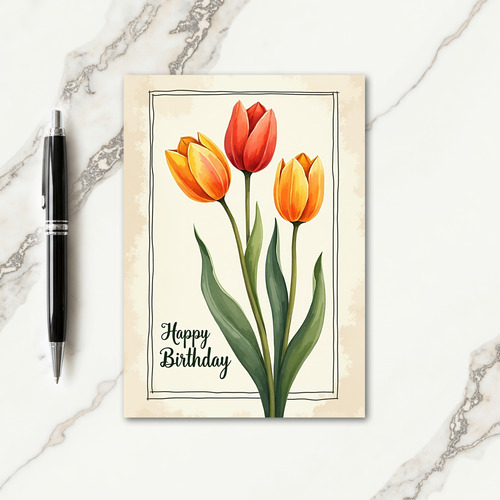 Joyful Vibrant Floral Card