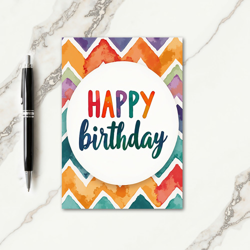 Joyful Vibrant Script Birthday Card