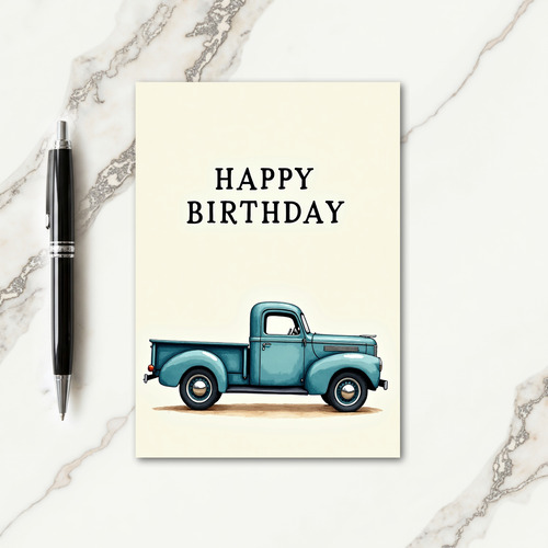 Joyful Vintage Truck Card