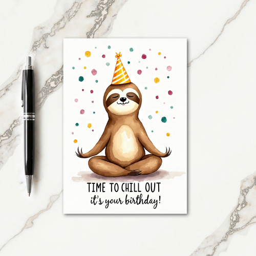 Joyful Watercolor Animal Card