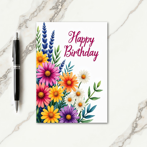 Joyful Watercolor Floral Card