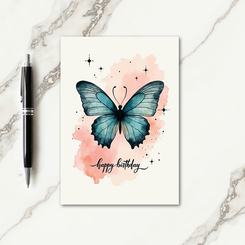 Joyful Watercolor Insect Card