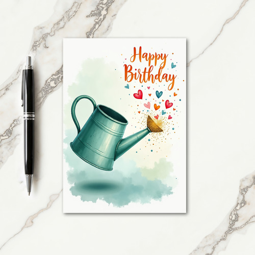 Joyful Watering Can Card