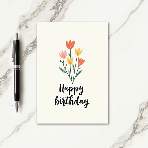 Joyful Whimsical Floral Card
