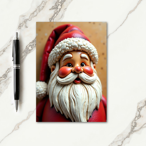 Joyful White Bearded Figure Card