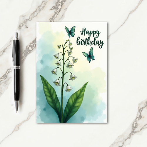 Joyful White Bellflower Card