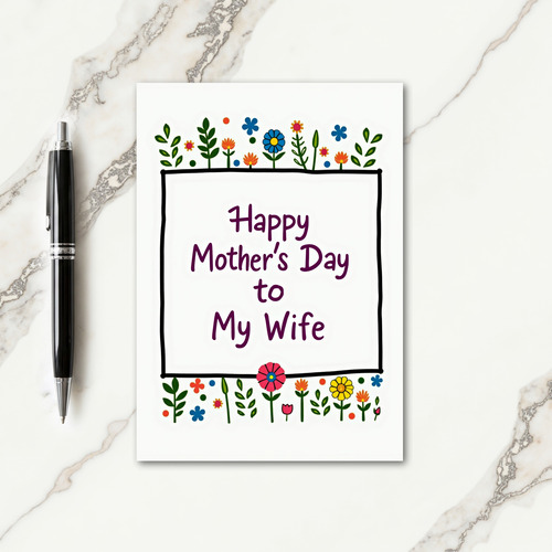 Joyful Wife Mothers Day Card