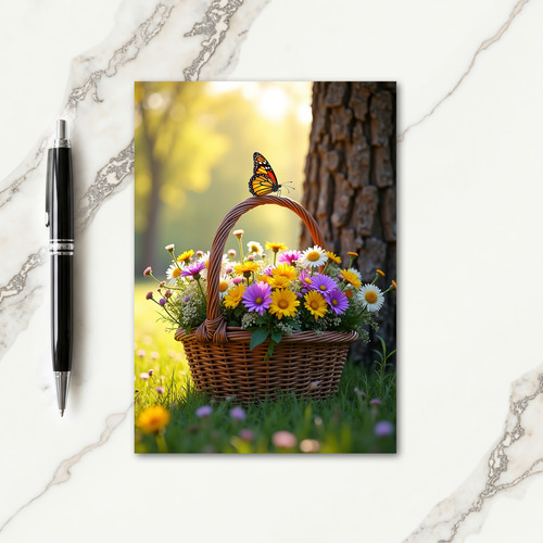 Joyful Wildflower Basket Card