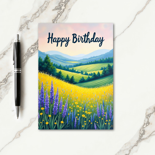 Joyful Wildflower Vista Card