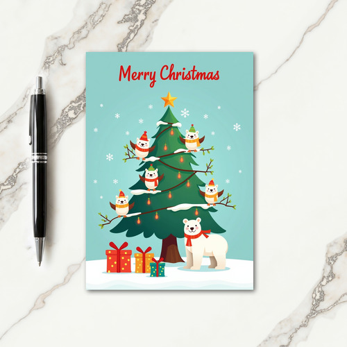 Joyful Winter Tree Card