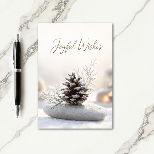 Joyful Wishes Pinecone Card