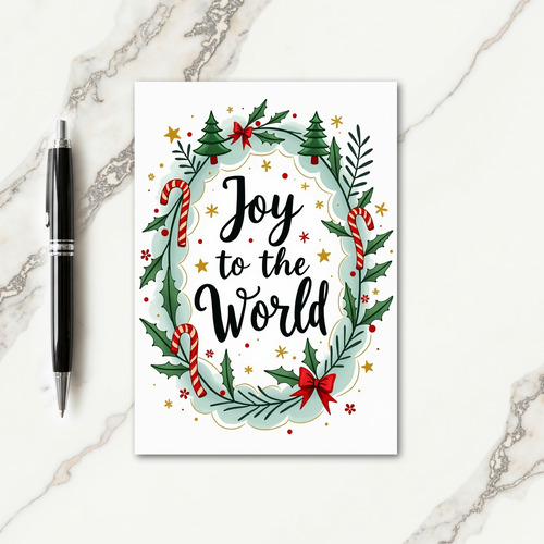 Joyful Wreath Christmas Card thumbnail