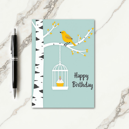 Joyful Yellow Bird Card