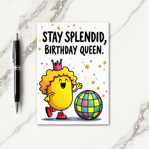 Joyful Yellow Birthday Card