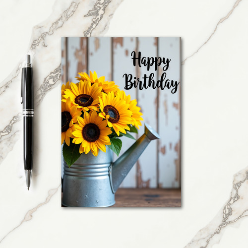 Joyful Yellow Blooms Birthday Card