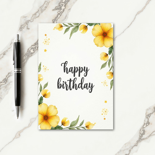 Joyful Yellow Blossom Card