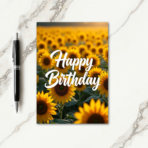 Joyful Yellow Field Card