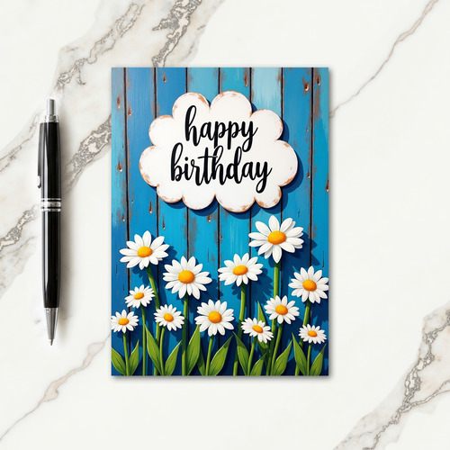 Joyous Azure Wood Card
