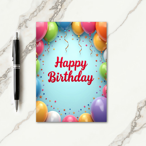 Joyous Balloon Birthday Card