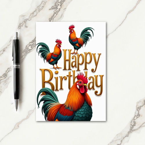 Joyous Bird Birthday Card
