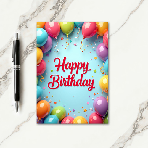 Joyous Birthday Balloon Card