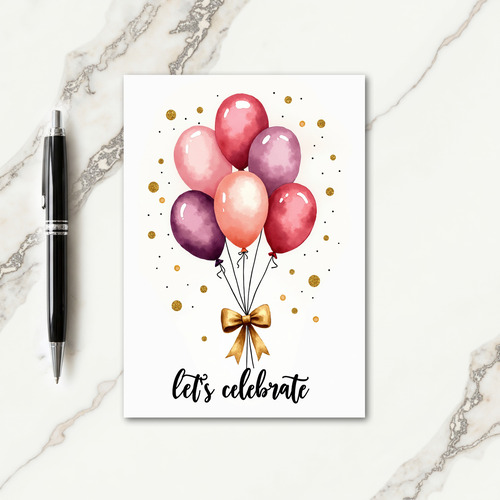 Joyous Birthday Balloon Cluster Card