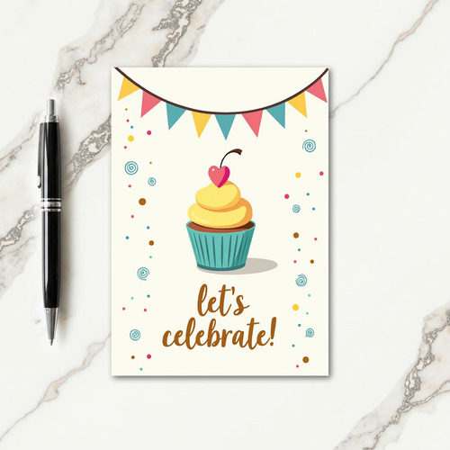 Joyous Birthday Cupcake Card