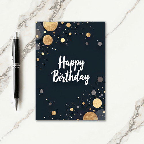 Joyous Birthday Golden Orb Card